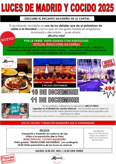 LUCES DE MADRID Y COCIDO 2025