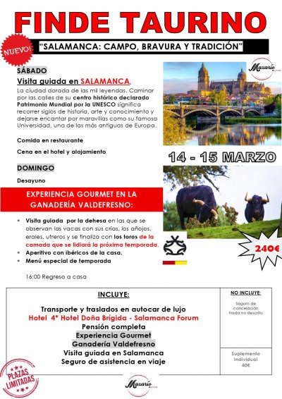 FINDE TAURINO 14 - 15 DE MARZO