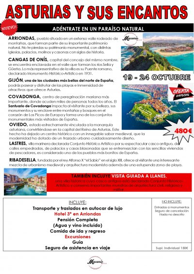 19 - 24 OCTUBRE - ASTURIAS
