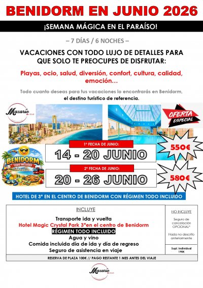 BENIDORM JUNIO 2026